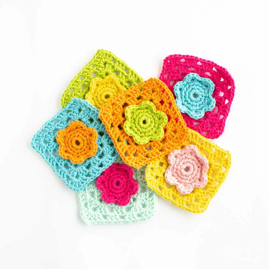 flower granny square free pattern