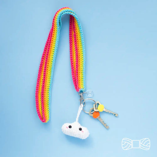 rainbow lanyard cloud free crochet pattern