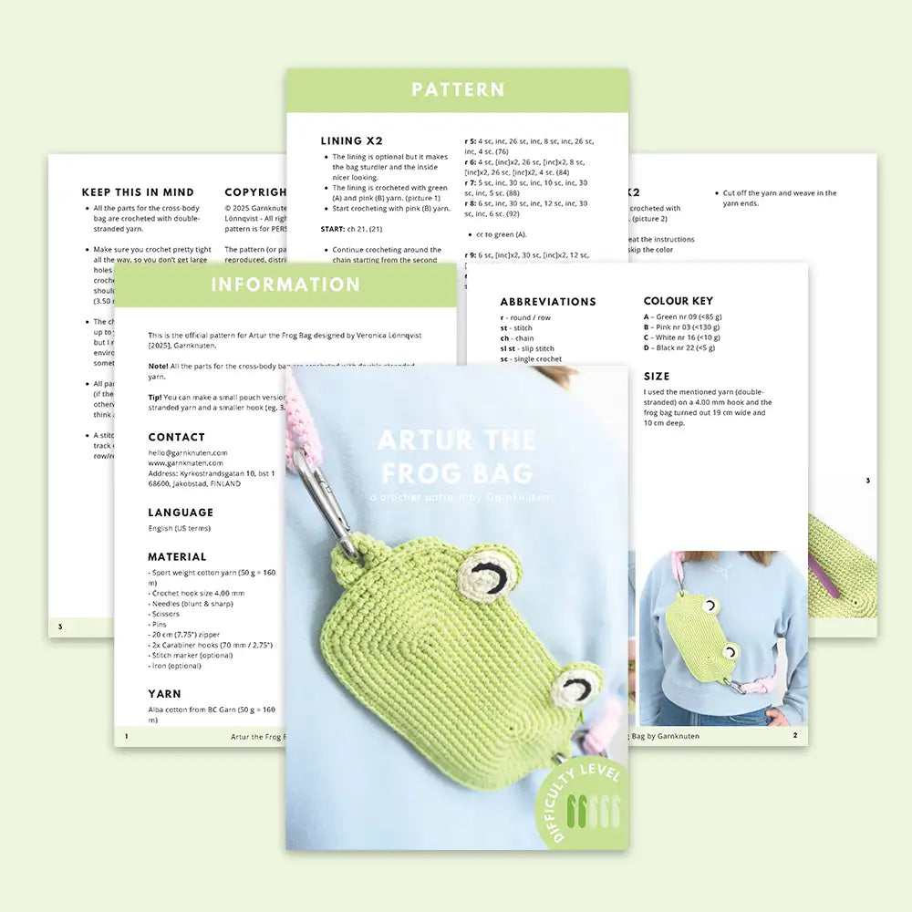 Artur the Frog Bag | Yarn kit