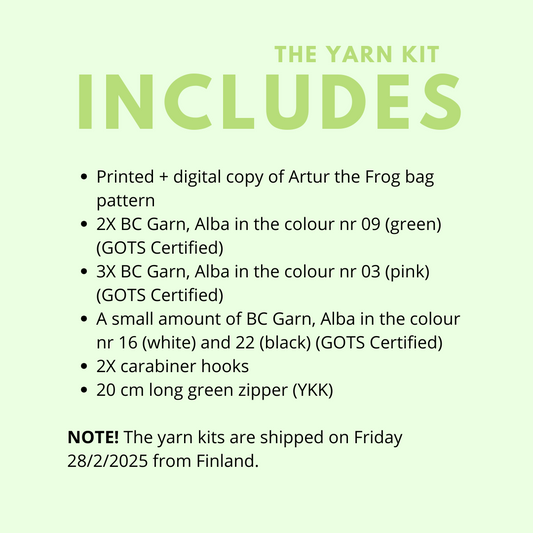 Artur the Frog Bag | Yarn kit