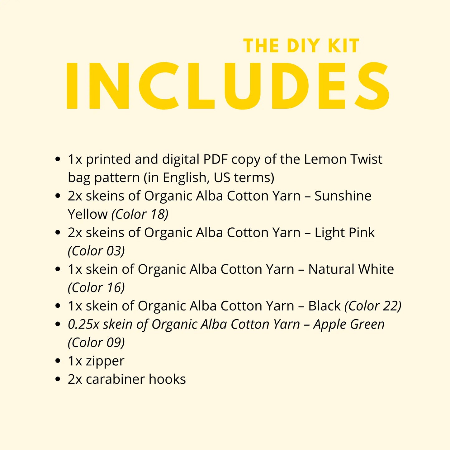 Lemon Twist Bag | DIY material kit