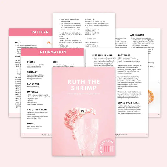 Ruth the Shrimp | Crochet amigurumi PDF pattern