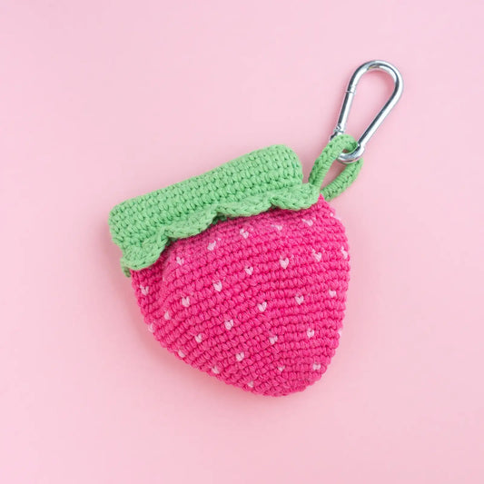 Strawberry Pocket Pouch | Crochet PDF pattern