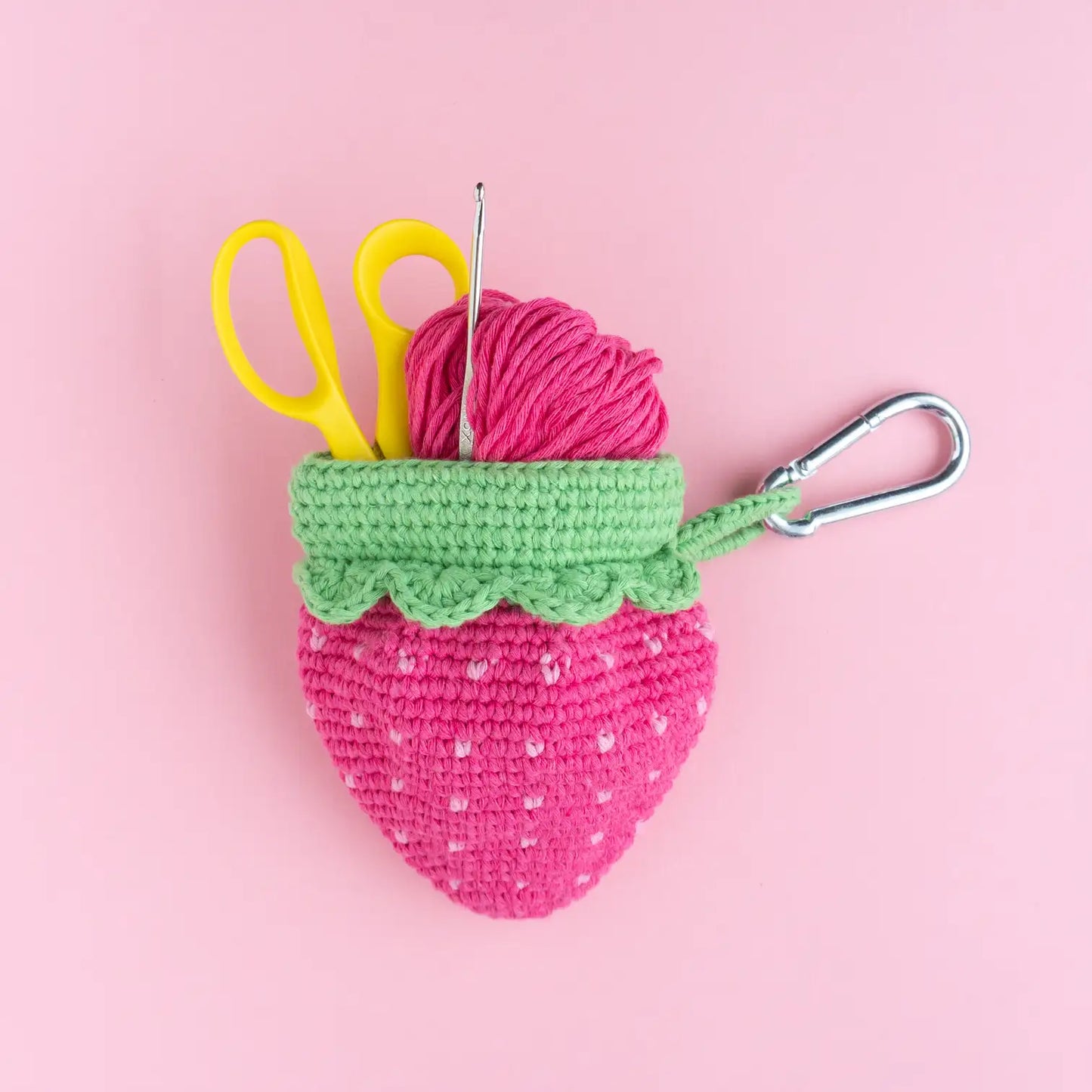 Strawberry Pocket Pouch | Crochet PDF pattern