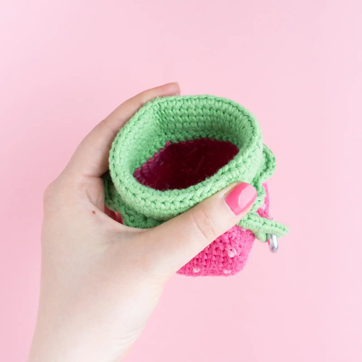 Strawberry Pocket Pouch | Crochet PDF pattern