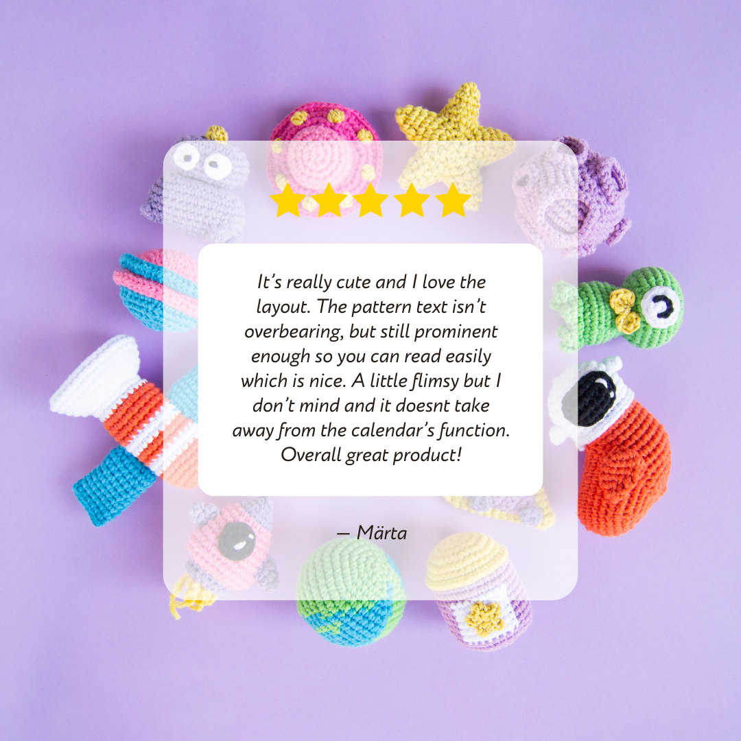 Amigurumi Calendar 2024 | 12 Space Themed Patterns