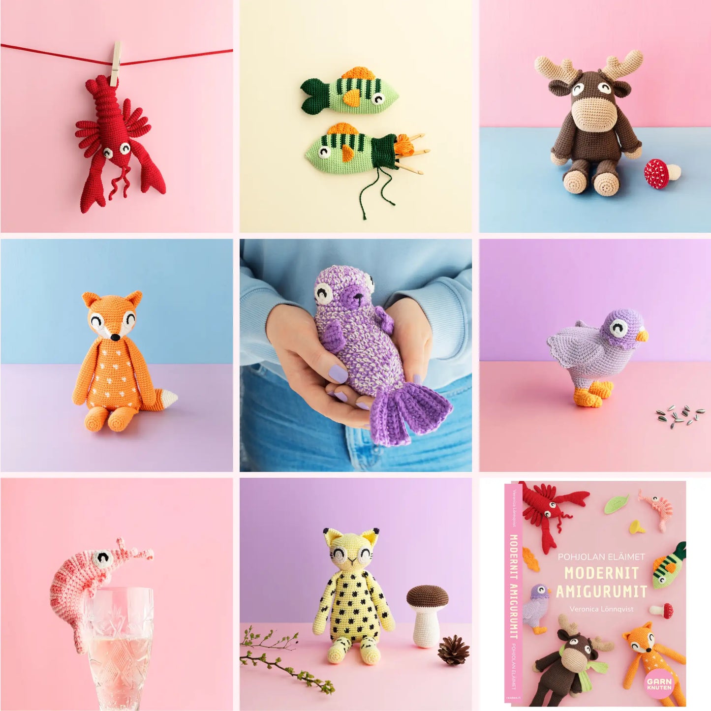 Pohjolan Eläimet - Modernit Amigurumit | Virkkausohjekirja