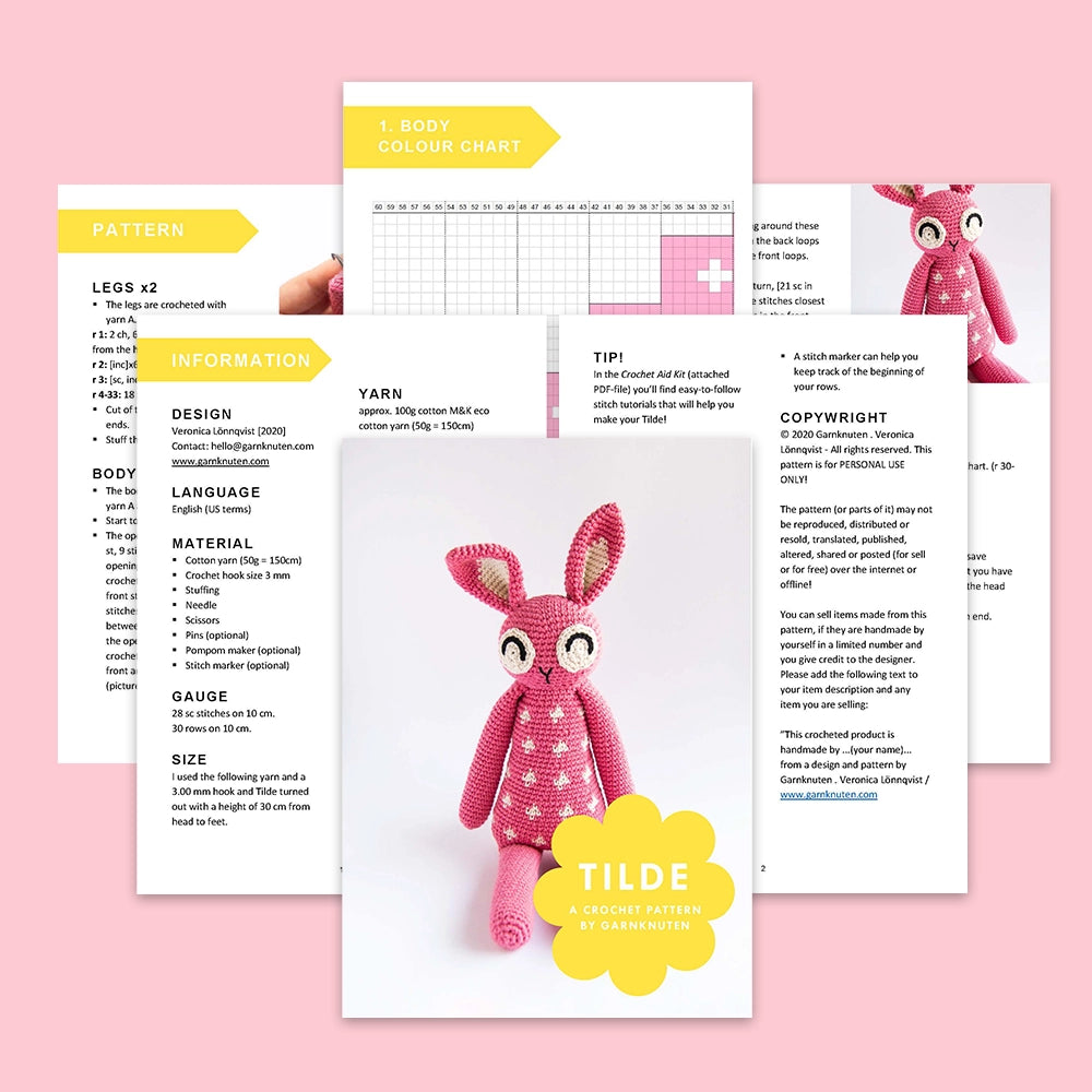 Tilde the bunny | crochet amigurumi PDF pattern
