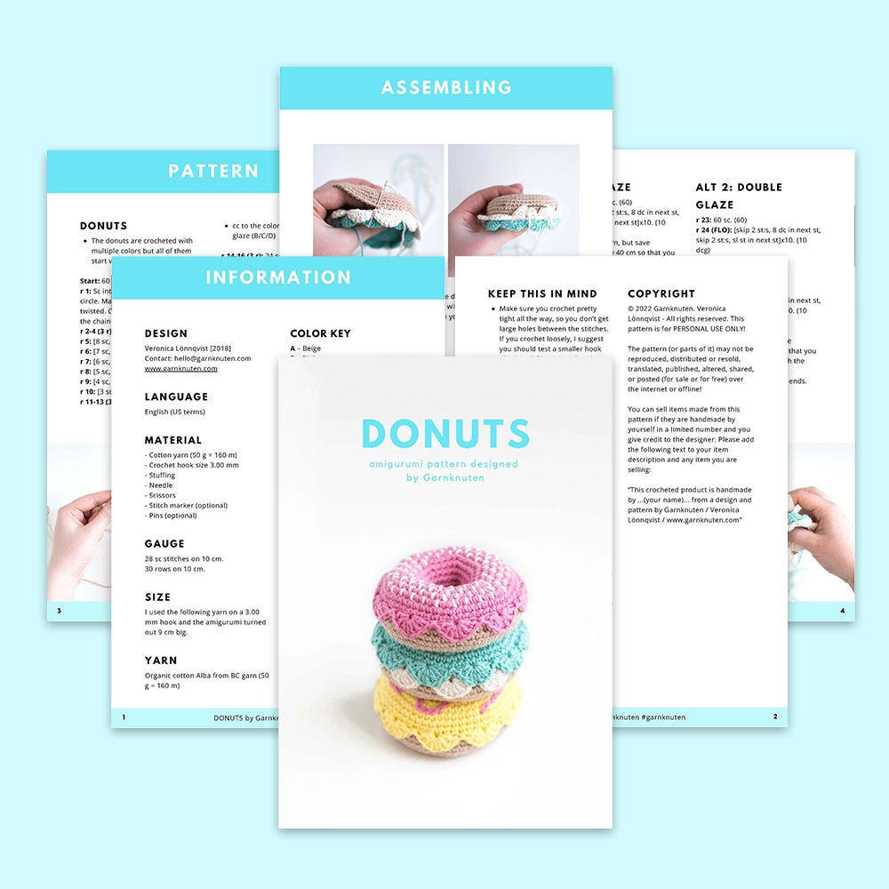 Donuts | Crochet amigurumi PDF pattern