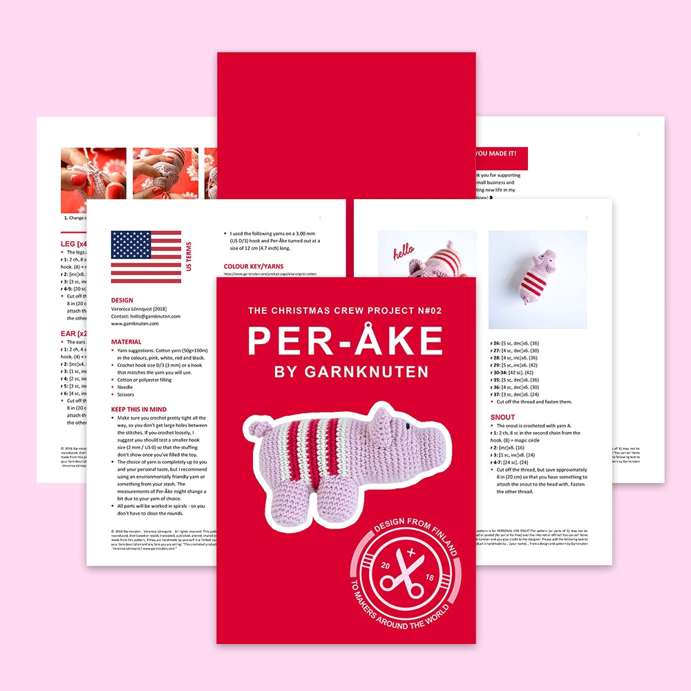 Per-Åke the pig | Crochet amigurumi PDF pattern