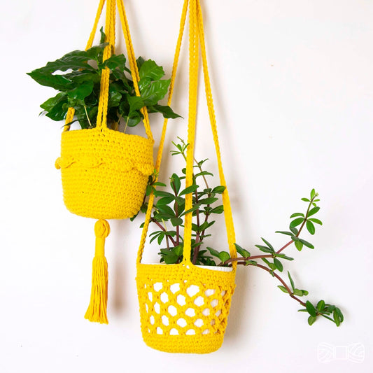 Frank & Fredrik plant hanger | Crochet PDF pattern