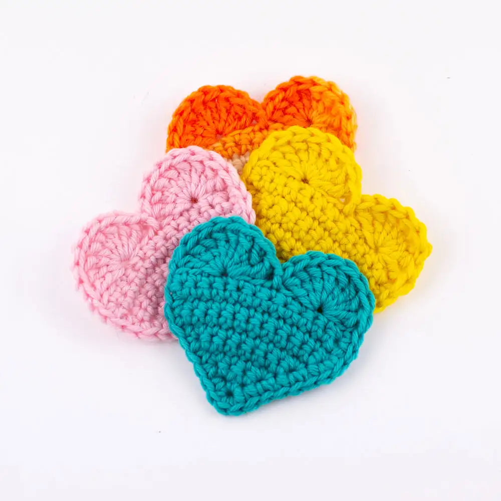 crochet 2D heart free pattern
