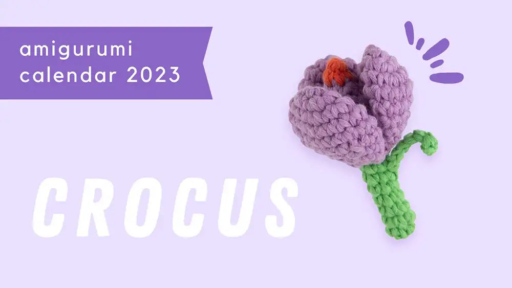 Spring crocus flower | Free crochet pattern