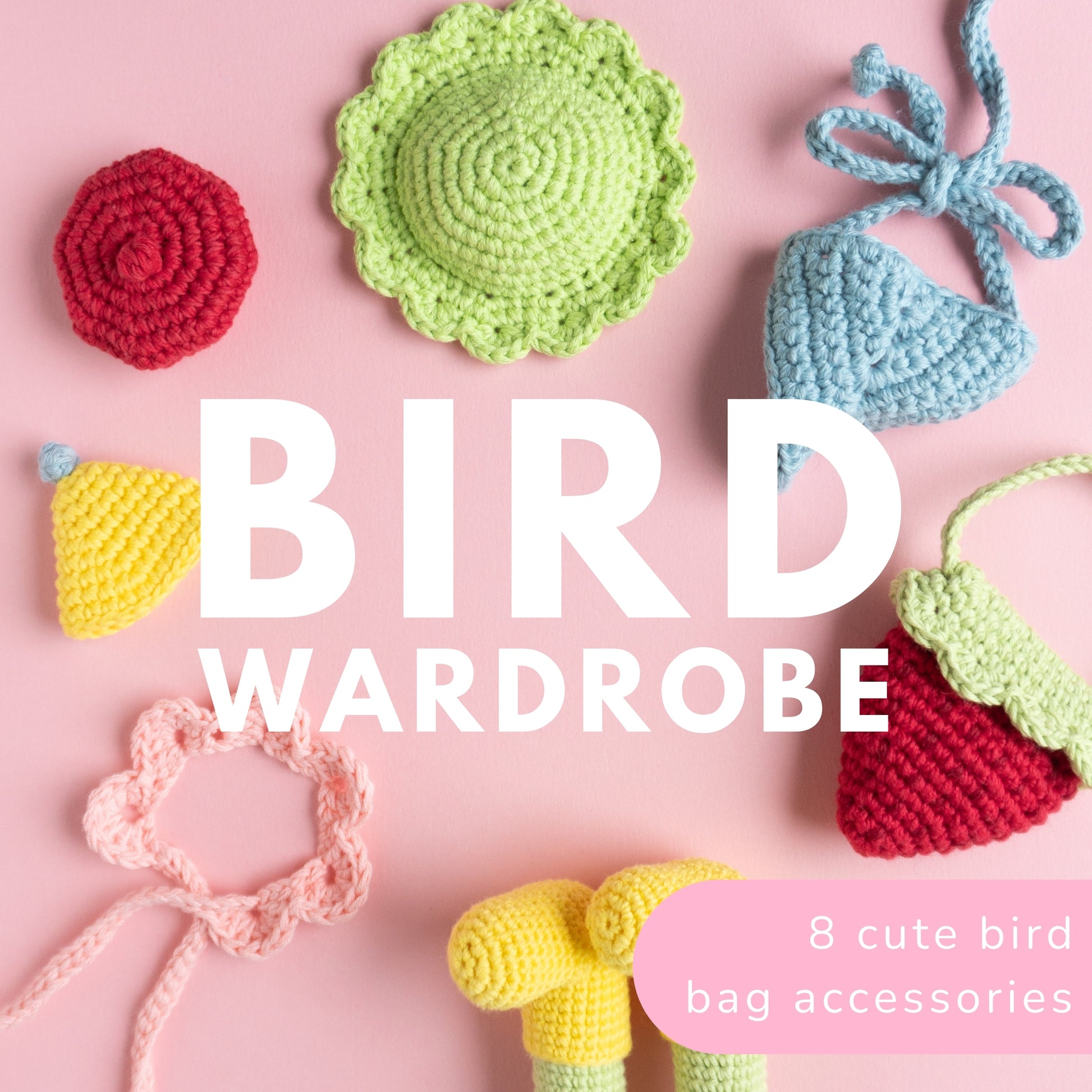 Crochet bird bag accessories