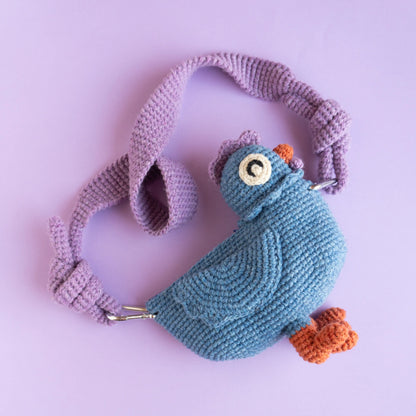 Crochet blue chicken bag pattern
