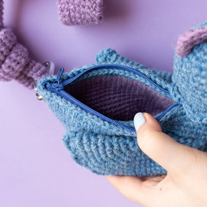 Crochet blue chicken bag pattern