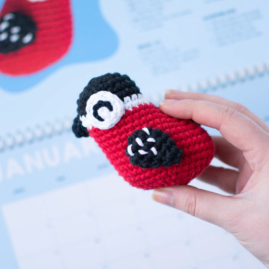 Brita the Bullfinch | Crochet amigurumi PDF pattern