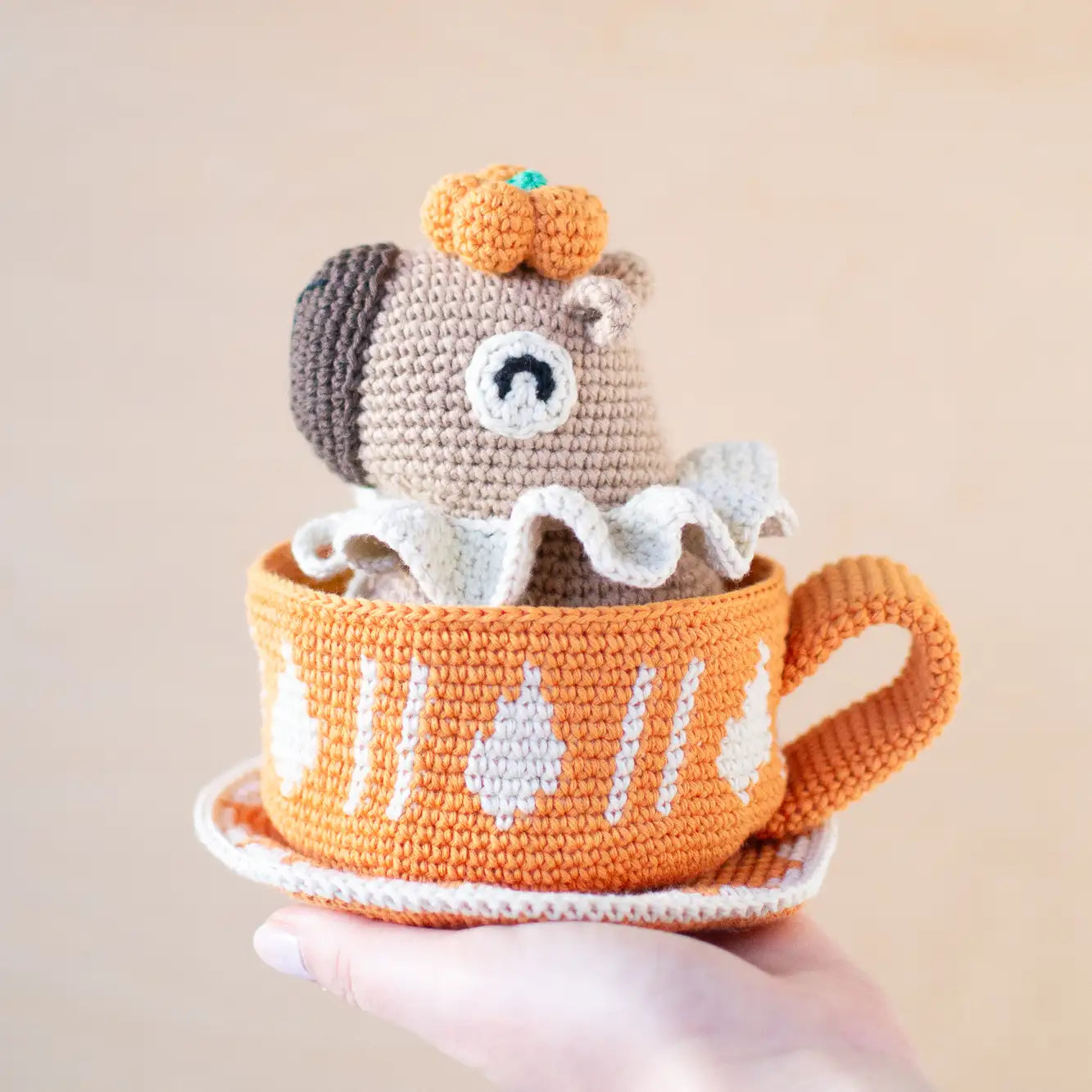 #011 Latte the Capybara | Crochet amigurumi PDF pattern