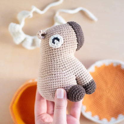 #011 Latte the Capybara | Crochet amigurumi PDF pattern