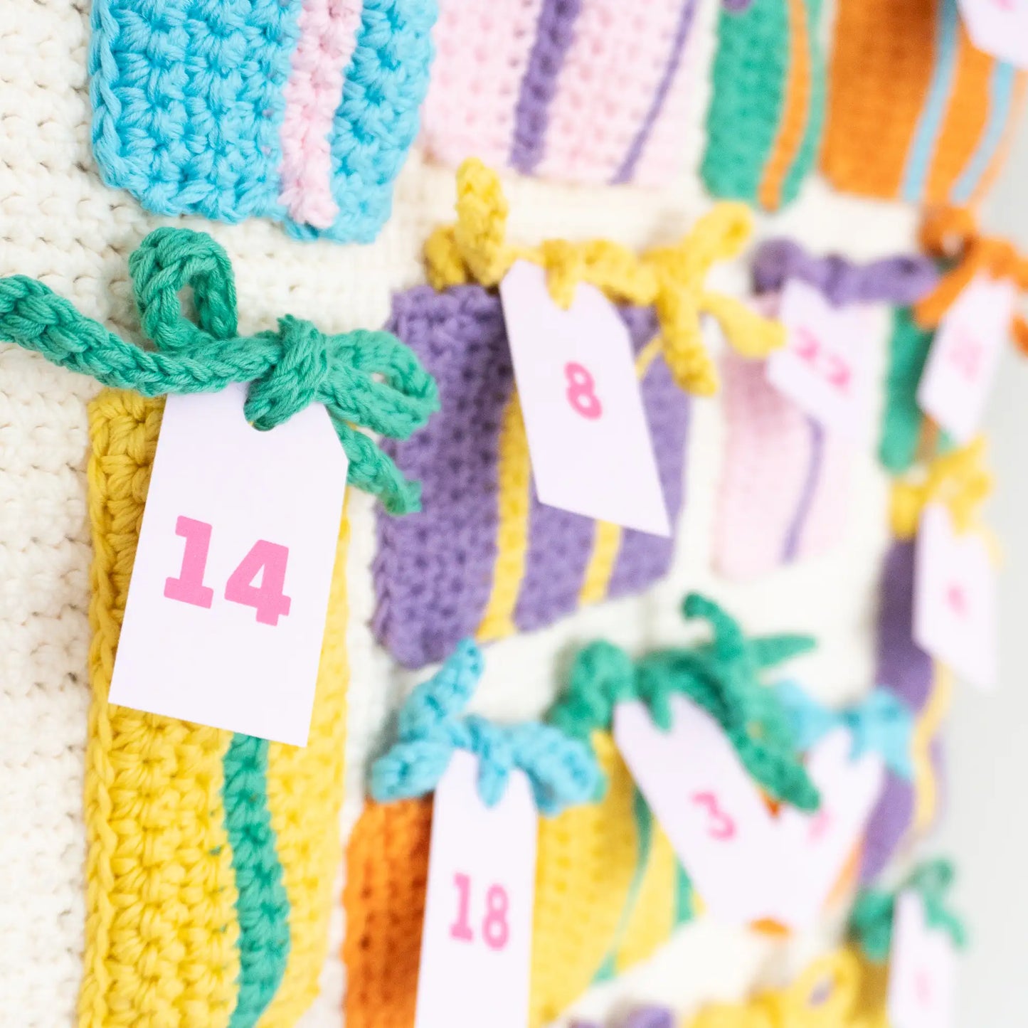 Crochet Christmas advent wall countdown calendar (PDF pattern)