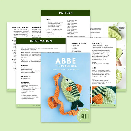 Abbe the Perch bag | Crochet PDF fish pattern