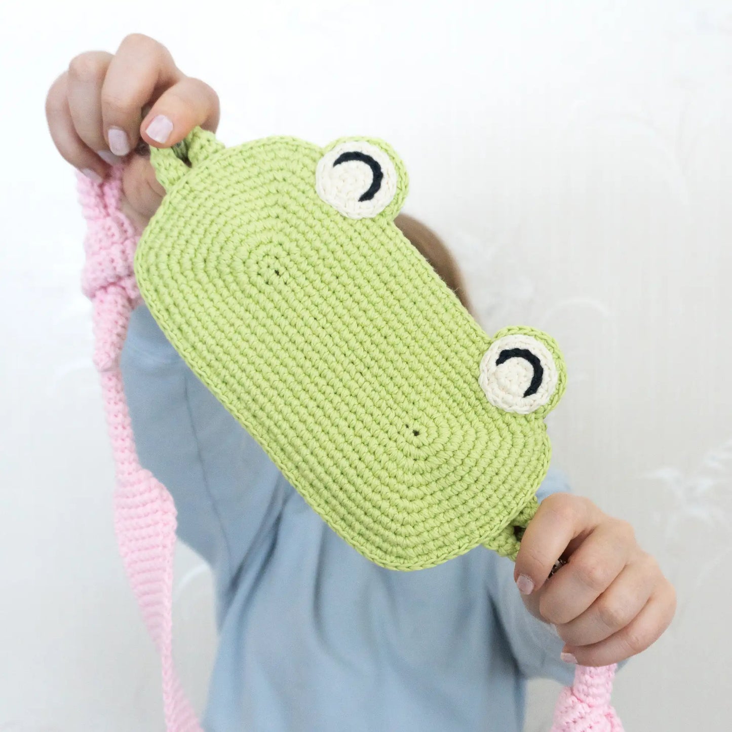 light green crochet crossbody bag