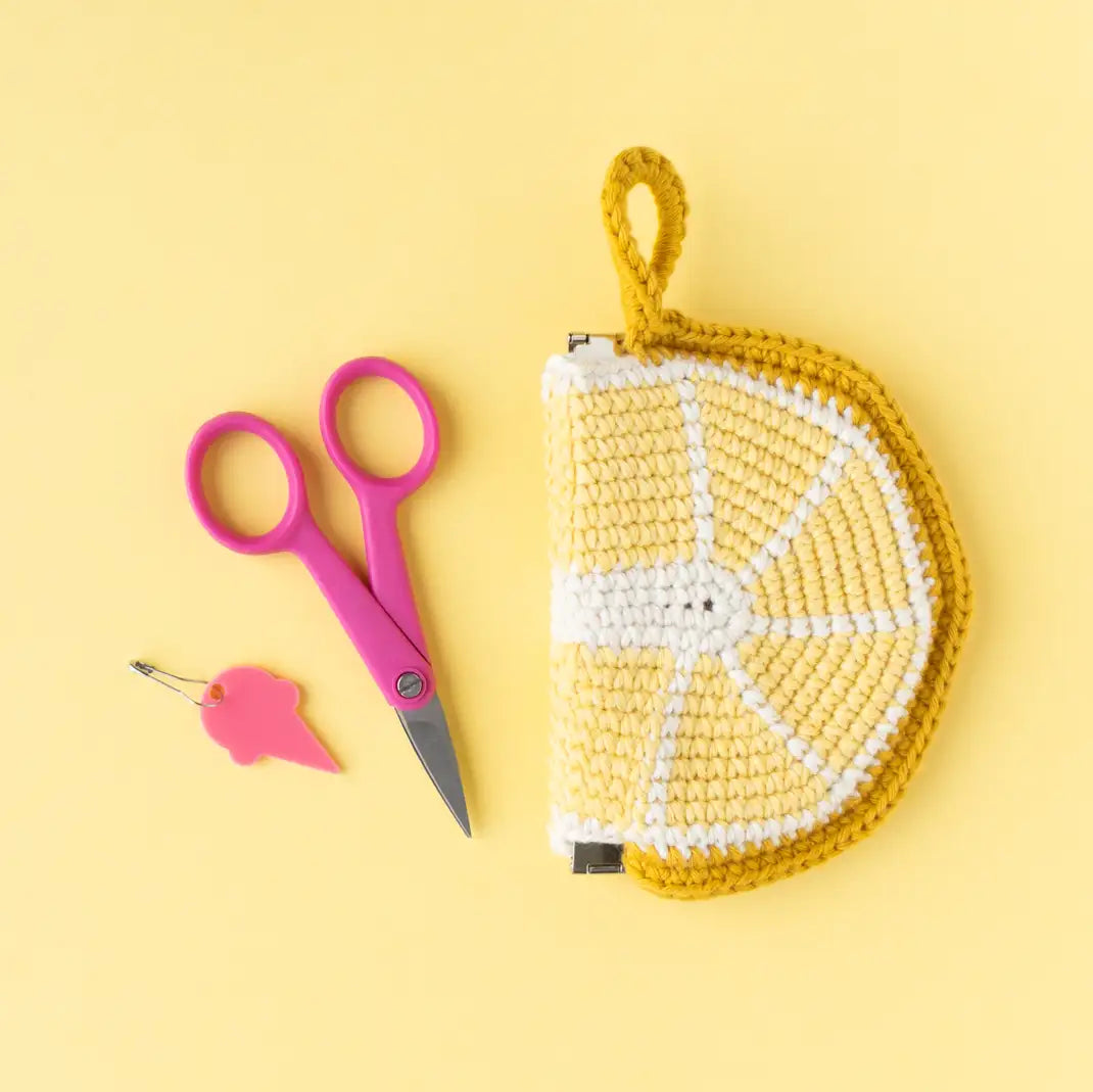 Medium Fruit Slice Pouch | Crochet PDF pattern