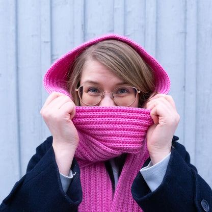 Flamingo Hug Hood | Crochet PDF pattern (no-sew)