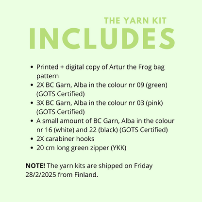 Artur the Frog Bag | Yarn kit (pre-order)