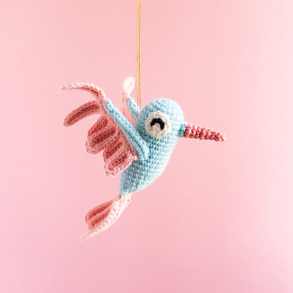 Crochet hummingbird Christmas tree decoration amigurumi