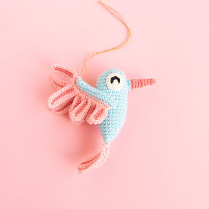 Crochet hummingbird Christmas tree decoration amigurumi