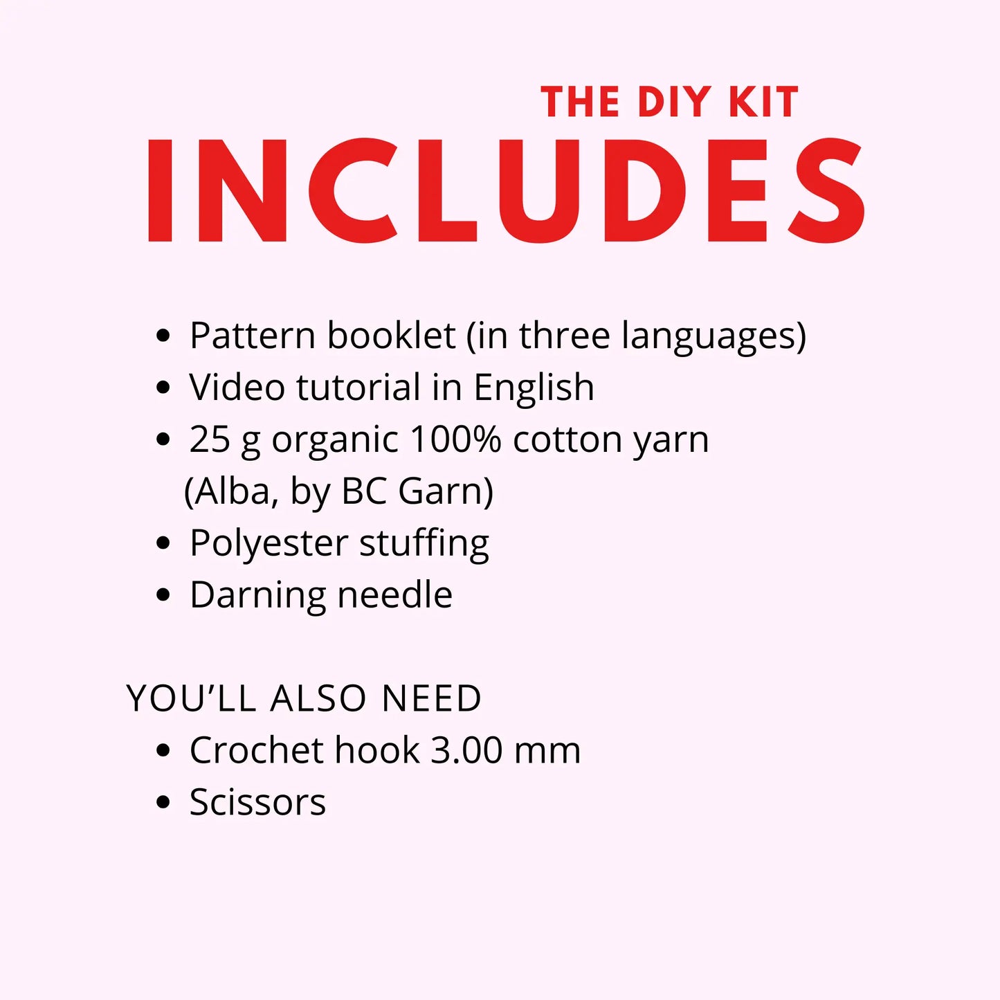 Crochet mushroom | DIY kit (Fin, Swe, & Eng)