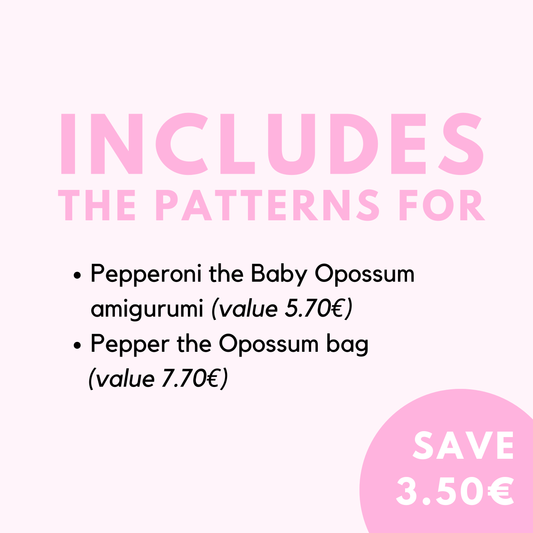 Crochet opossum pattern bundle