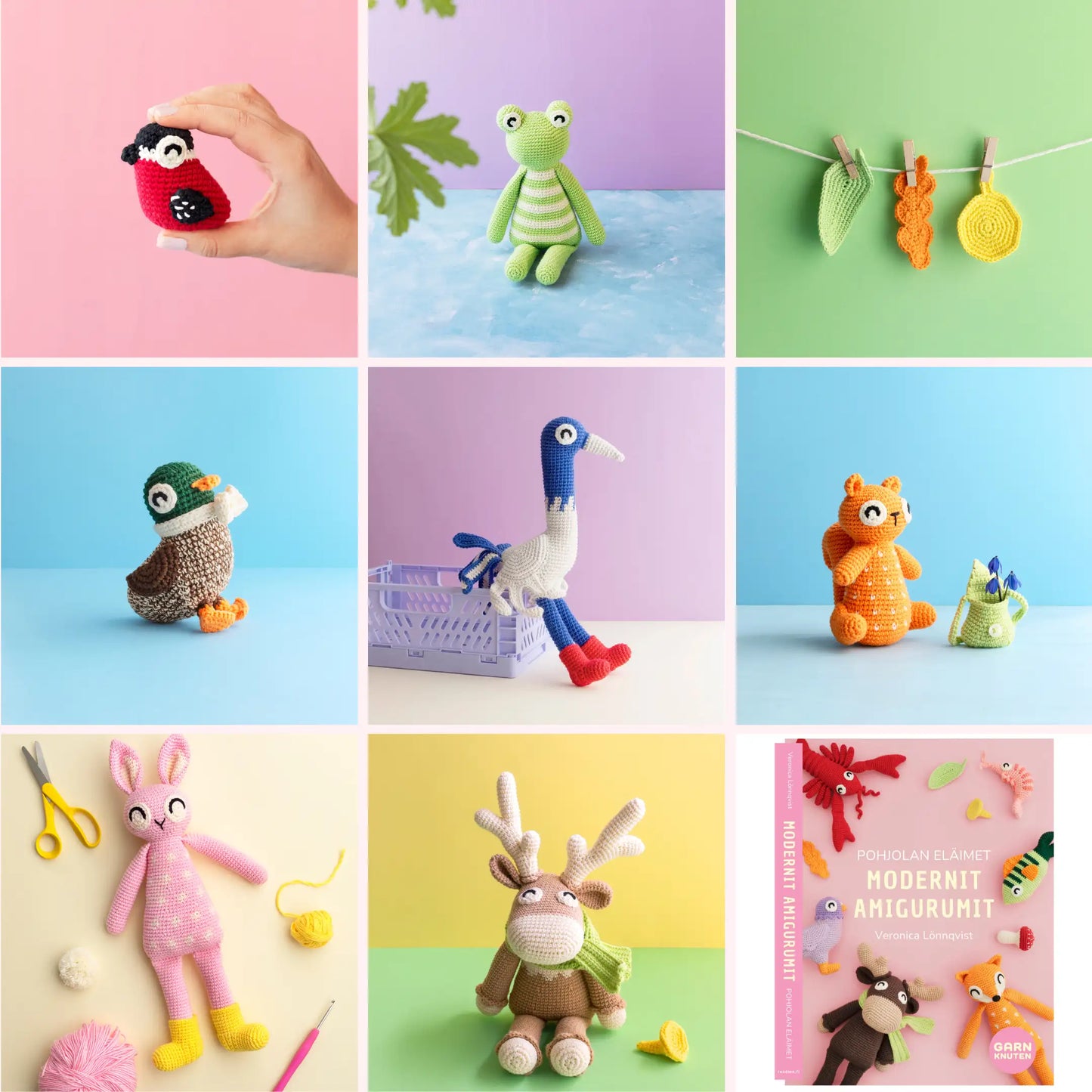 Pohjolan Eläimet - Modernit Amigurumit | Virkkausohjekirja