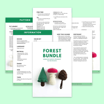 Forest bundle | crochet amigurumi PDF pattern
