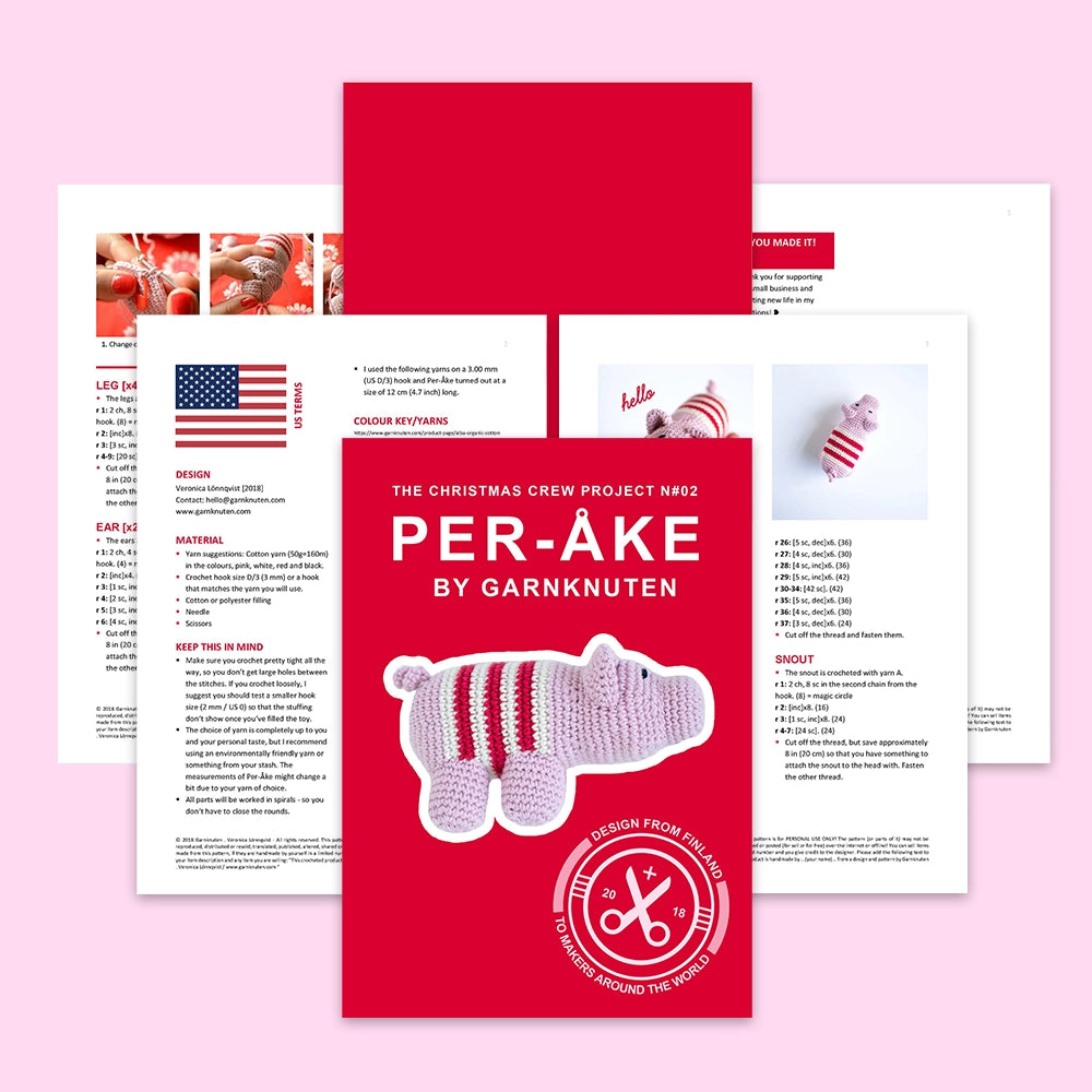 Per-Åke the pig | crochet amigurumi PDF pattern