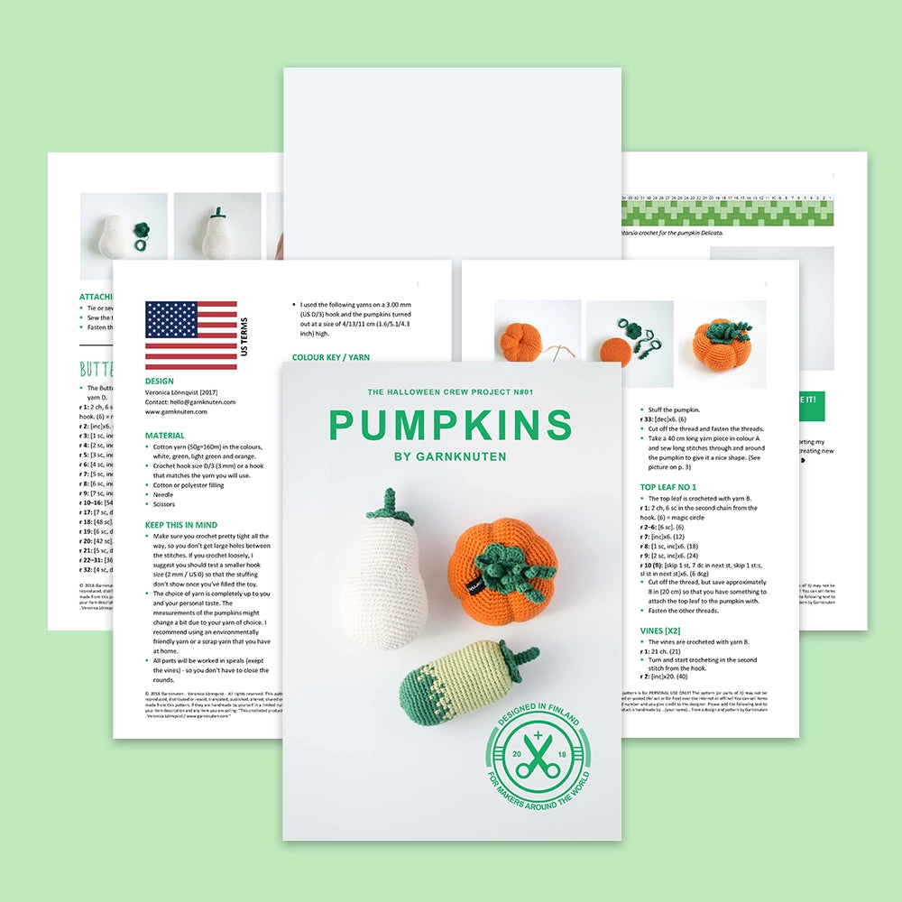 #005 Pumpkin bundle | crochet amigurumi PDF pattern