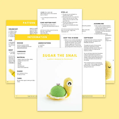 Sugar the snail | Crochet amigurumi PDF pattern